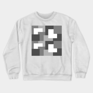 Grey abstract squares tiles pattern Crewneck Sweatshirt